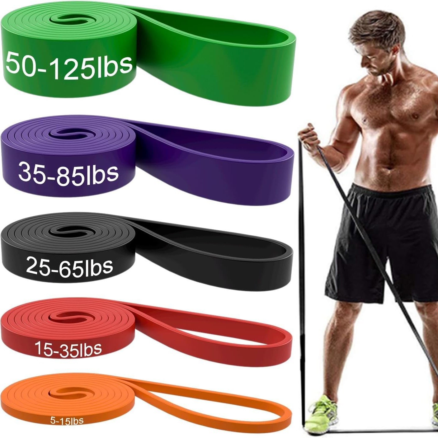 Cross-border silicone resistance band for sports, yoga, fitness, pull-up assistance, thickened elastic loop for resistance training