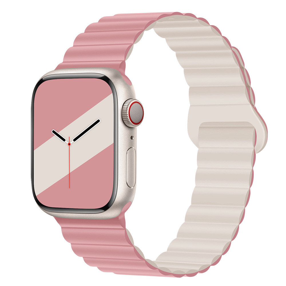 30g Weight Apple Smart Watch Magnetic Strap Classification Silica Gel Material Solid Color Pattern Casual, Fashion style Style Casual Fashion Style Solid Color Apple Smart Watch Magnetic Strap 67