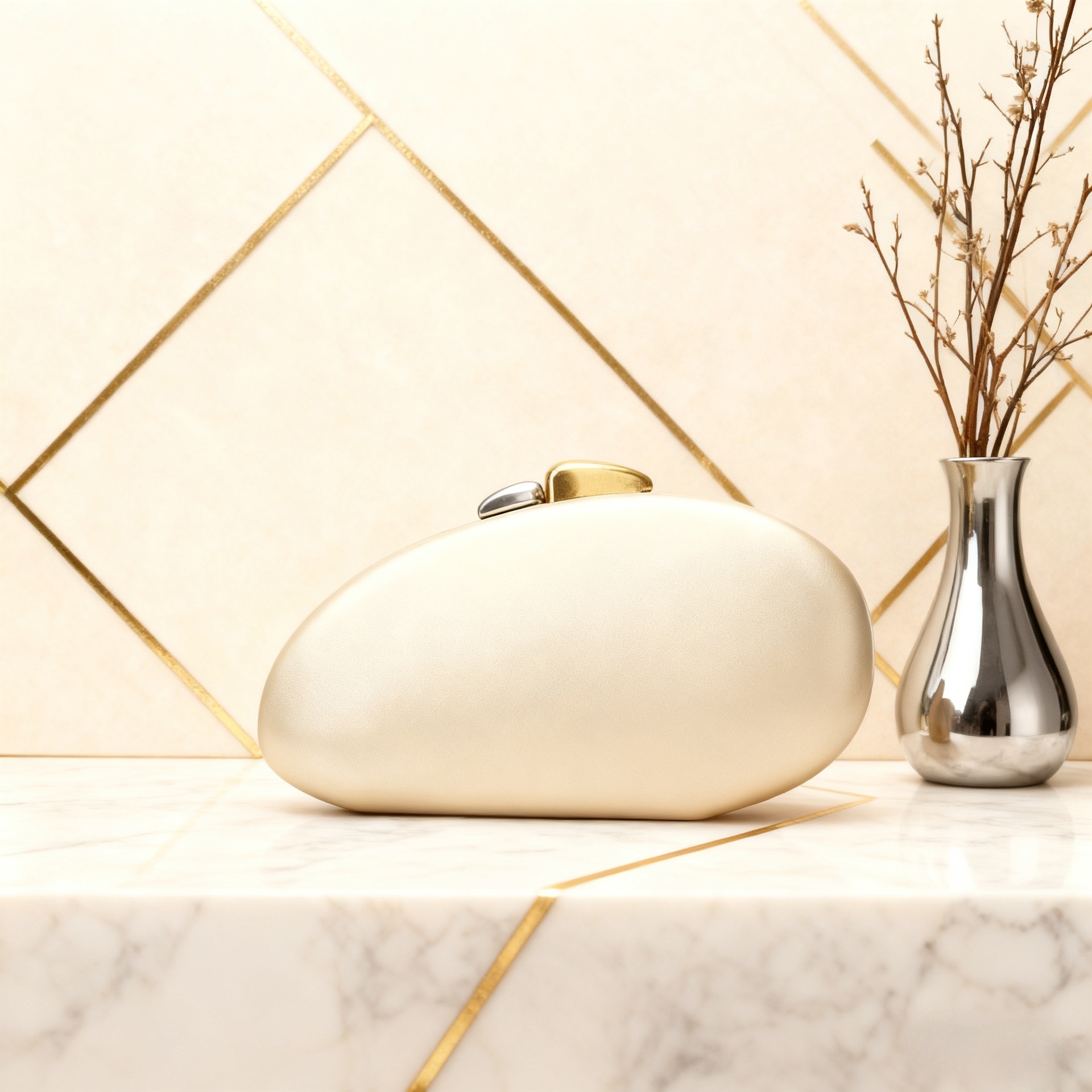 Nuevo comercio exterior transfronterizo Europa y los Estados Unidos bolsa de cena de damas un hombro inclinado cruce ligero clavos de lujo estilo especial bolsa de noche