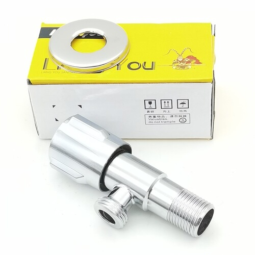 Stainless steel angle valve, cold and hot water inlet valve for water heaters, toilet fast shut-off valve, water inlet shut-off valve, stainless steel three-way valve