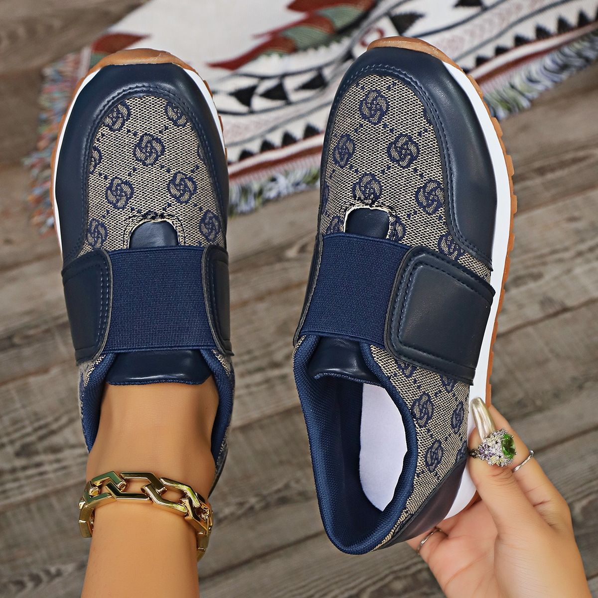 Damen Sneaker Atmungsaktive Freizeitschuhe Mit Elastikband_voghion.com