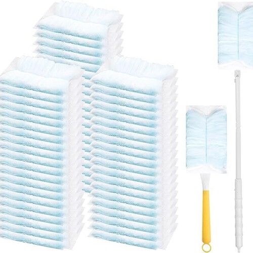 Household disposable feather duster, replaceable desktop cleaning, dust sweeping, retractable electrostatic dust removing duster