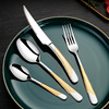 Set stainless steel, coffee tableware, spoon, suitable for import, 4 piece set