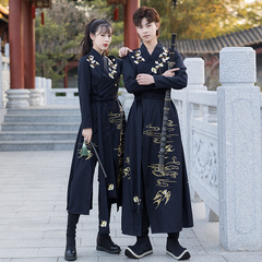 5688 real shot spring and summer new thin improved double-breasted gown pants daily couple CP stage clothing