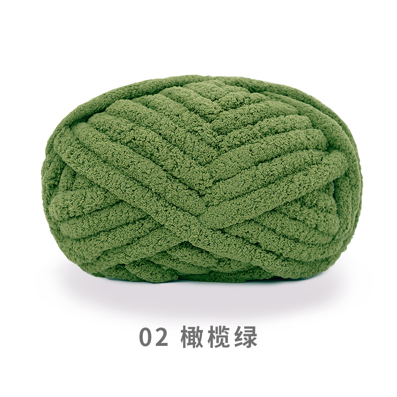 Bola de nieve gato cola 2cm grueso dedo bufanda lana DIY hecho a mano Super gruesa tira de hielo hilo tejido manta nido mascota