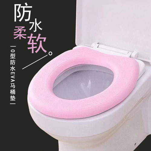 Household waterproof cute toilet sticker EVA toilet seat toilet toilet pad sticker toilet pad toilet O-type toilet cover