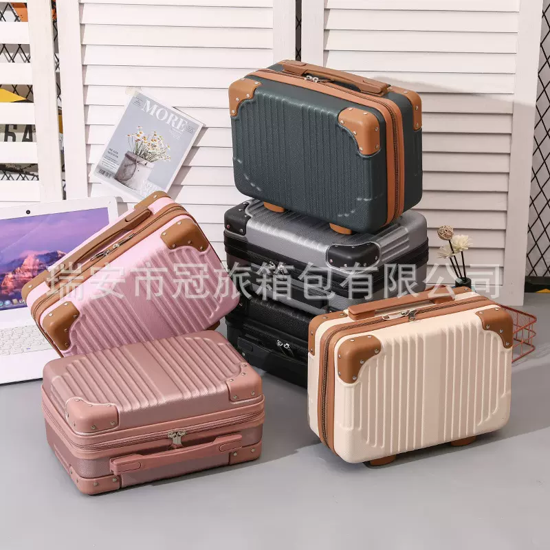 手提行李箱14寸16寸化妆箱伴手礼包装盒小型迷你旅行收纳包