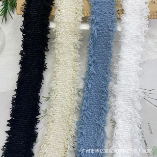 秋冬季小香风花边辅料diy牛仔双边流苏织带服装裙摆包边条镶边