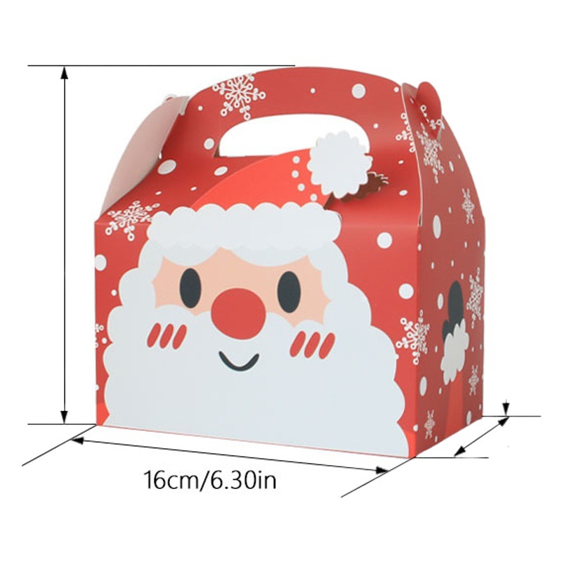 New Christmas Series Candy Box Maffen Box Square Portable Box Gift Box Christmas Hand Cake West Point Box