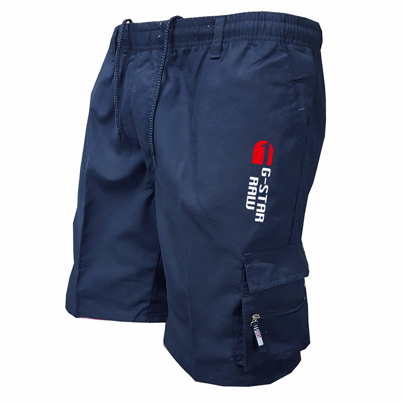 2024 New Printed Youth Men's Casual Work Shorts Loose Summer Outdoor Sports Pants_viptrois.com