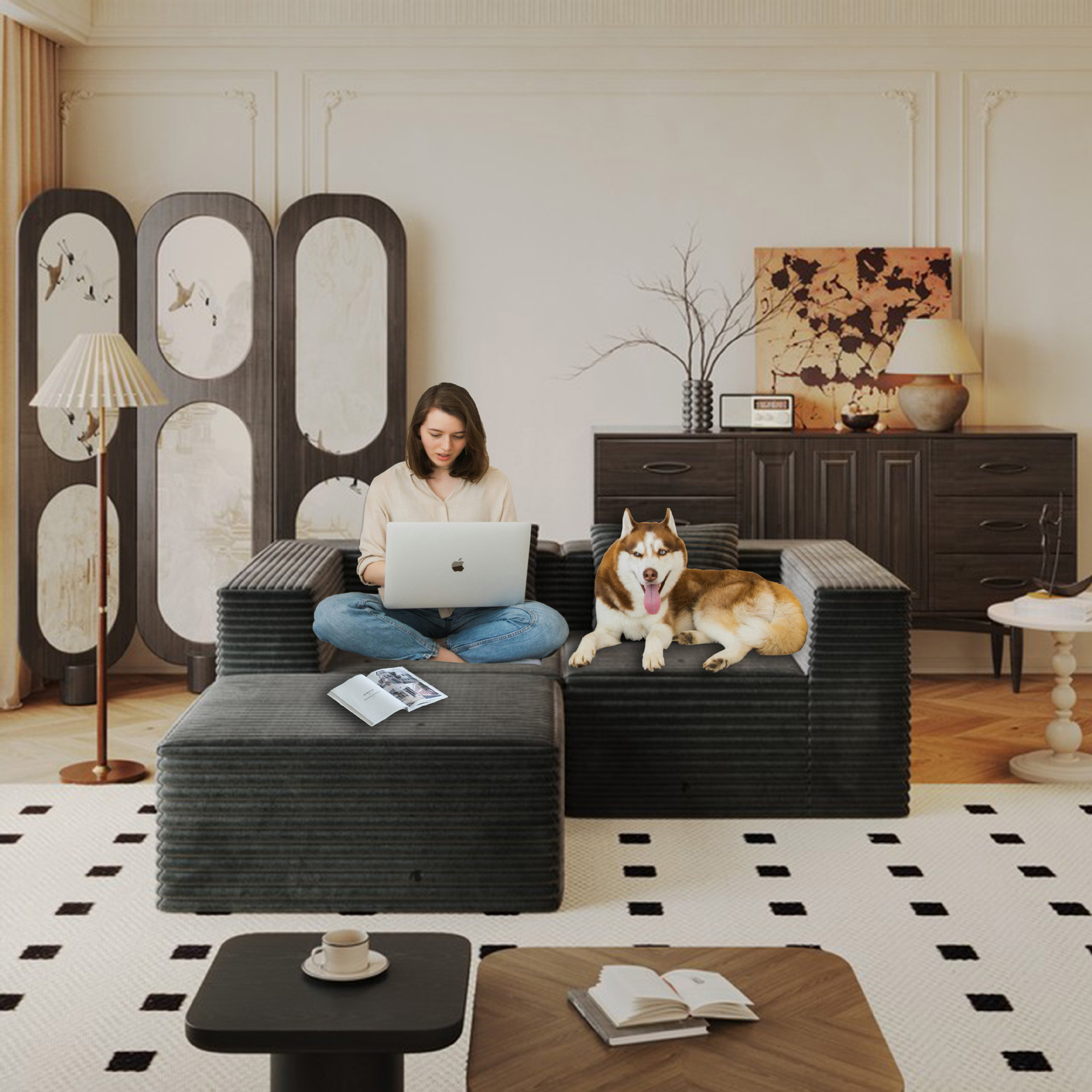 Luz de piso sala de estar nórdica lujosa sofá de diseño simple estudio dormitorio cabeza de cama cama lámpara de piso vertical