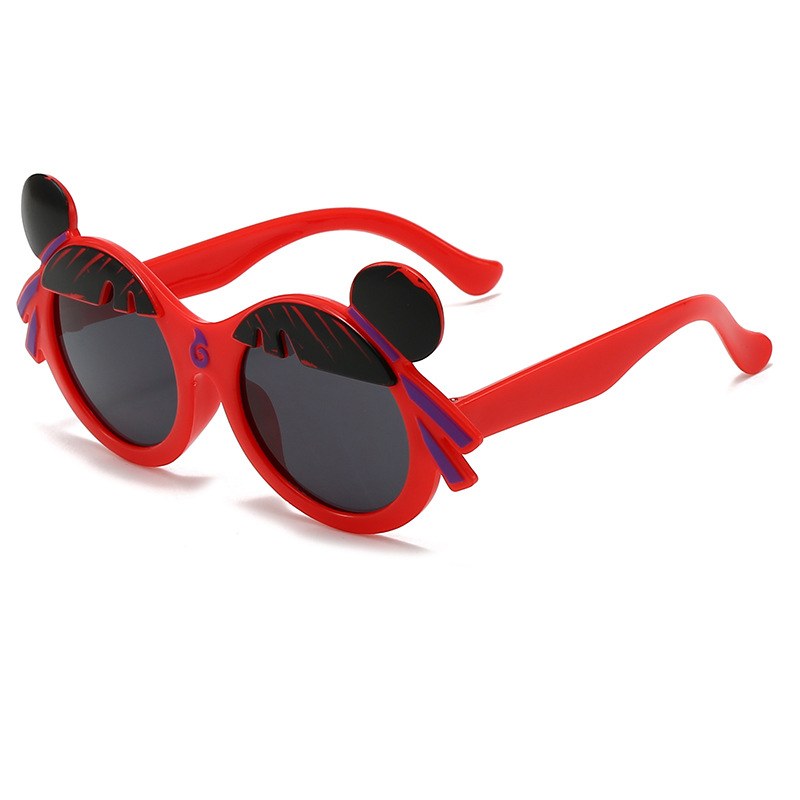 Lentes de Sol Infantiles de Dibujos Animados Marco de PC y Lentes de AC Protección UV400 para Protección Solar y Viajes
