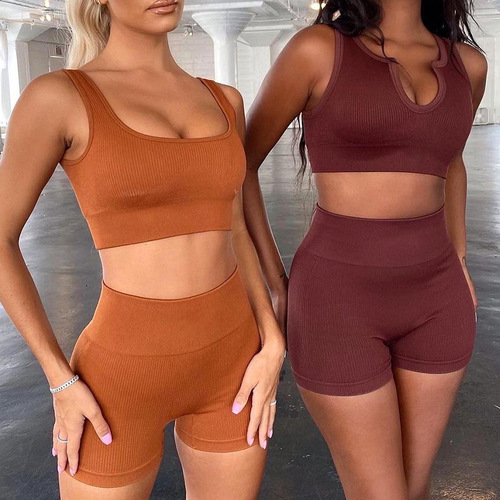 New European and American Seamless Knit Sexy Sports Shorts Five-Finger Women's Yoga Pants