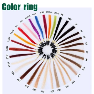 真人发色环美发染发产品假发色板定制工厂现货color ring chart