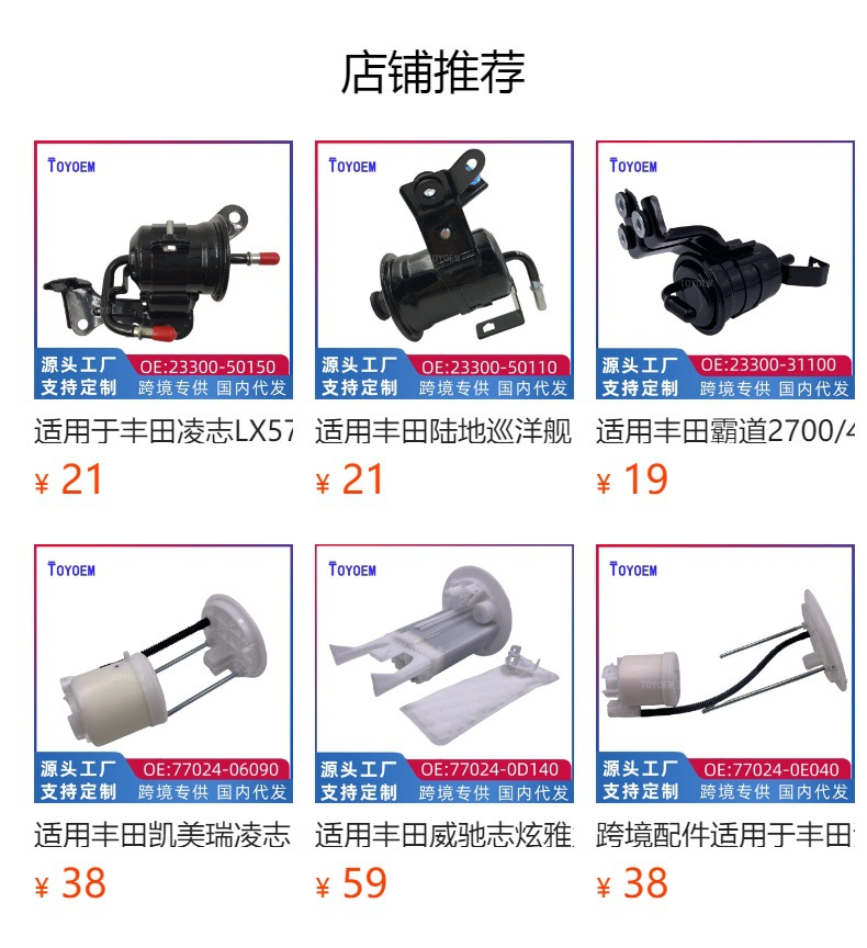 Cross-border Hot Selling Suitable For Toyota Yizhi EZ Gasoline Grids Filter Car Fuel Filter 77024-0F040