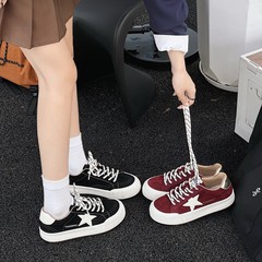 韩版真皮超火星星阿甘德训鞋女2025秋季新款舒适百搭休闲运动板鞋