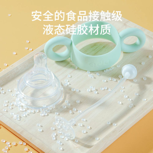 Aidooqi Square Wide Mouth PP SU Baby Bottle with Asymmetric Anti-Flat Silicone Nipple, Large Baby Multi-use Bottle