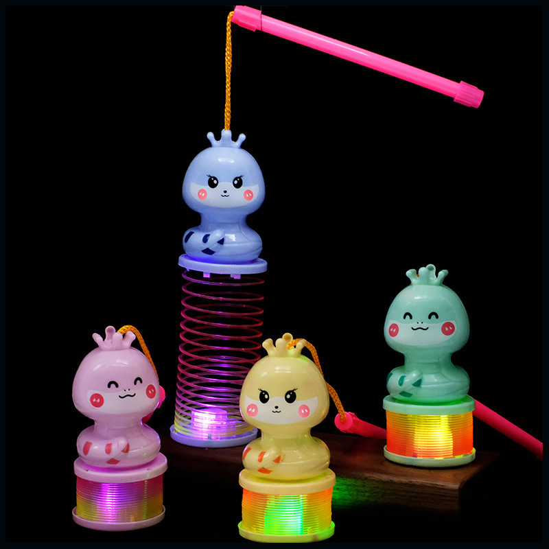 Flashlight, cartoon Slinky, elastic toy, wholesale