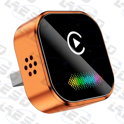 2026 New Upgraded Carplay Wireless Box with Breathing Colorful Lights Smart Android Autocarplay Box (Simsiz CarPlay və Android Auto) - q1a-orange-white-label-metal-glass-with-breathing-light-wireless-carplay-android-auto-2-in-1-only-compatible-with-overseas-systems