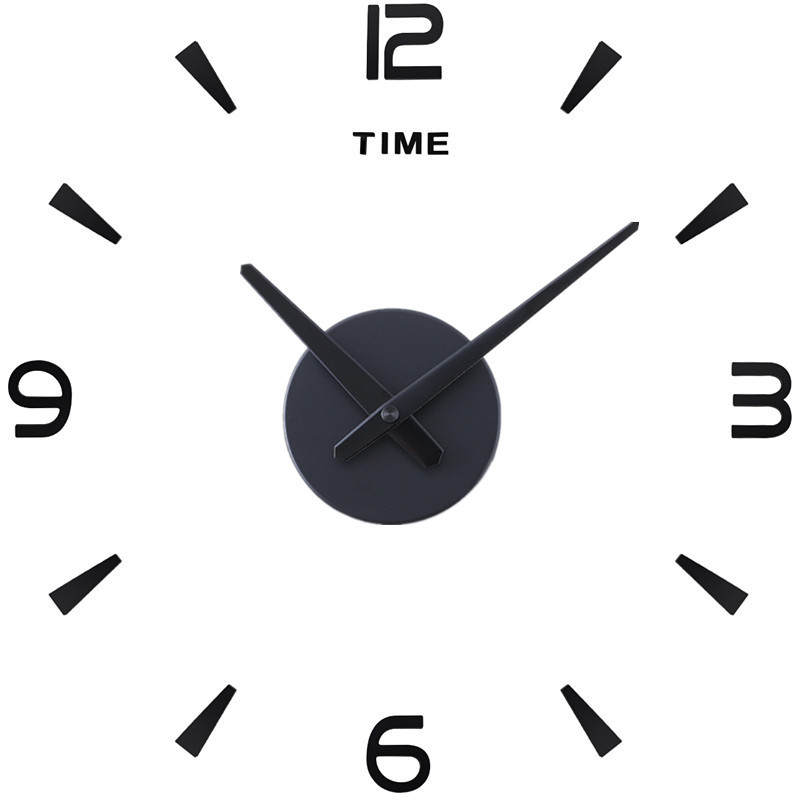 Reloj de sala de estar Amazon creativo DIY etiqueta de la pared reloj 3D tridimensional europeo simple gran reloj de pared sala de estar Reloj de pared de estudio