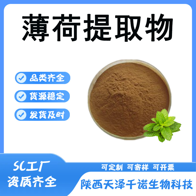 薄荷提取物 10:1 30:1 水溶薄荷萃取药食同源喷雾干燥粉现货供应1