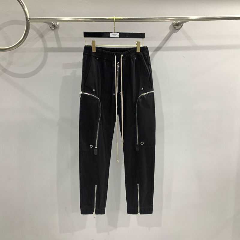 Subhuman Men's Cargo Pants Multi-Zipper Men's Casual Pants Dark Style Motorcycle Pants Functional Subhuman Men's Cargo Pants Multi-Zipper Men's Casual Pants Dark Style Motorcycle Pants Functional