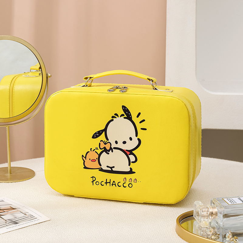 Estuche de cosméticos portátil Sanrio, estuche de cosméticos de gran capacidad, estuche de cosméticos portátil con dibujos animados de Kuromi