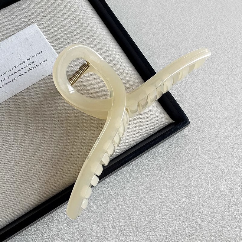 Clip de tiburón grande, clip de agarre para el cabello de placa de sensación de alta calidad, horquilla de temperamento, nuevo estilo, horquilla de gran volumen, tocado de primavera y verano, mujer