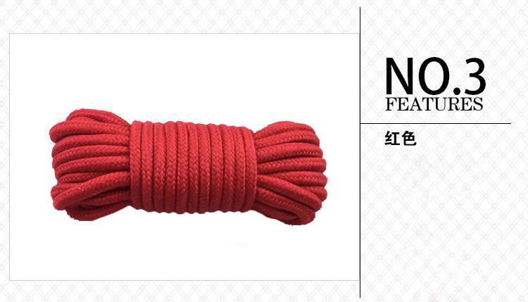 10m Cotton-Linen Rope with Nipple Clamps and Bells for Couples Intimacy — detail image 17