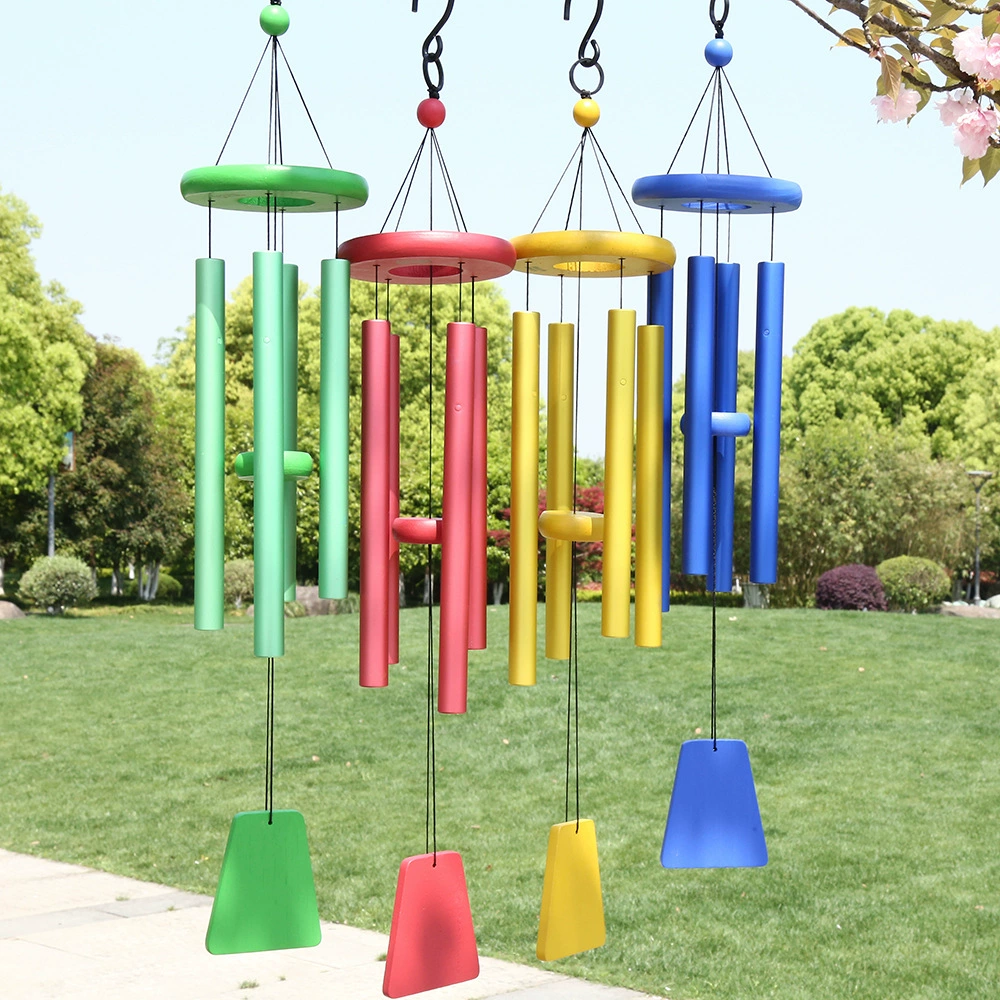 Красочные четыре трубки трансграничного европейского и американского бренда алюминиевая трубка музыка перезвон ветра новое украшение перезвона ветра в наличии