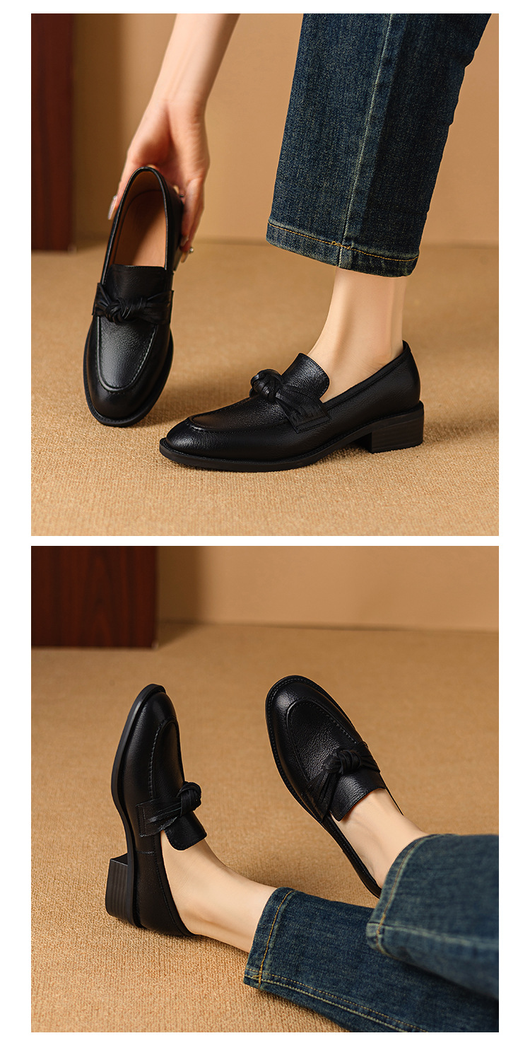 ライオンズ ぺちゃこ CHIKO Mikelena Round Toe Block Heels Loafers Shoes