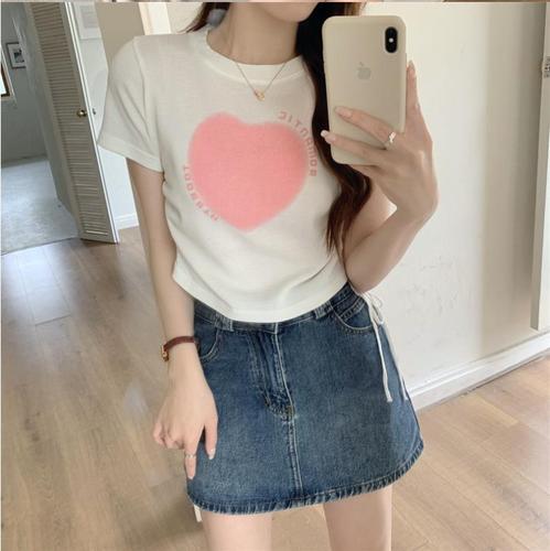 Quality Inspection Official Picture Women's 2023 Summer Clothes for Fat Girls Chic Drawstring Casual Slim Tops Designed Pleated T-Shirts