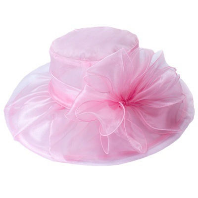 New Retro Mesh Flower Elegant Sun Hat for Women with Large Brim, Vacation Travel Sun Hat, Chiffon Hat