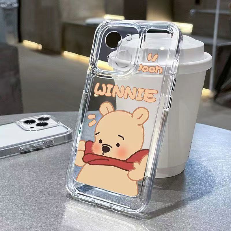 Winnie the Pooh Suitable for Apple 17 Mobile Phone Case Iphone16Promax Simple 13 Anti-Fall 15 All-Inclusive 14 Cute
