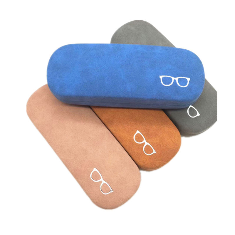 Wholesale Velvet-Feel Sheepskin Glasses Case in Stock, Classic Retro Foreign Trade Flip-Top Glasses Packaging Box, Iron Box with a Napa Texture