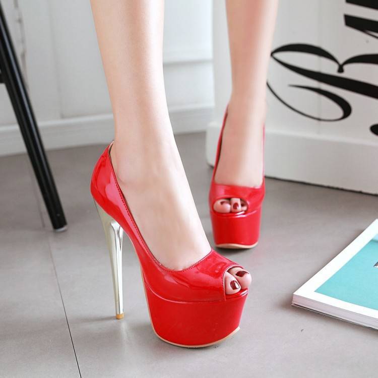 Women's single shoes, fish-mouth stiletto high heels, cross-border foreign trade large-size shoes, available in large sizes, fish-mouth high heels Women's single shoes, fish-mouth stiletto high heels, cross-border foreign trade large-size shoes, available in large sizes, fish-mouth high heels