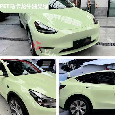 Pet Macaron Color Changing Film Auto Color Change Film - pet-macaron-avocado-green-15216m