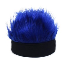 东南亚跨境帽子帅气仿真假发短发帽复古嘻哈恶搞无檐帽针织帽成人