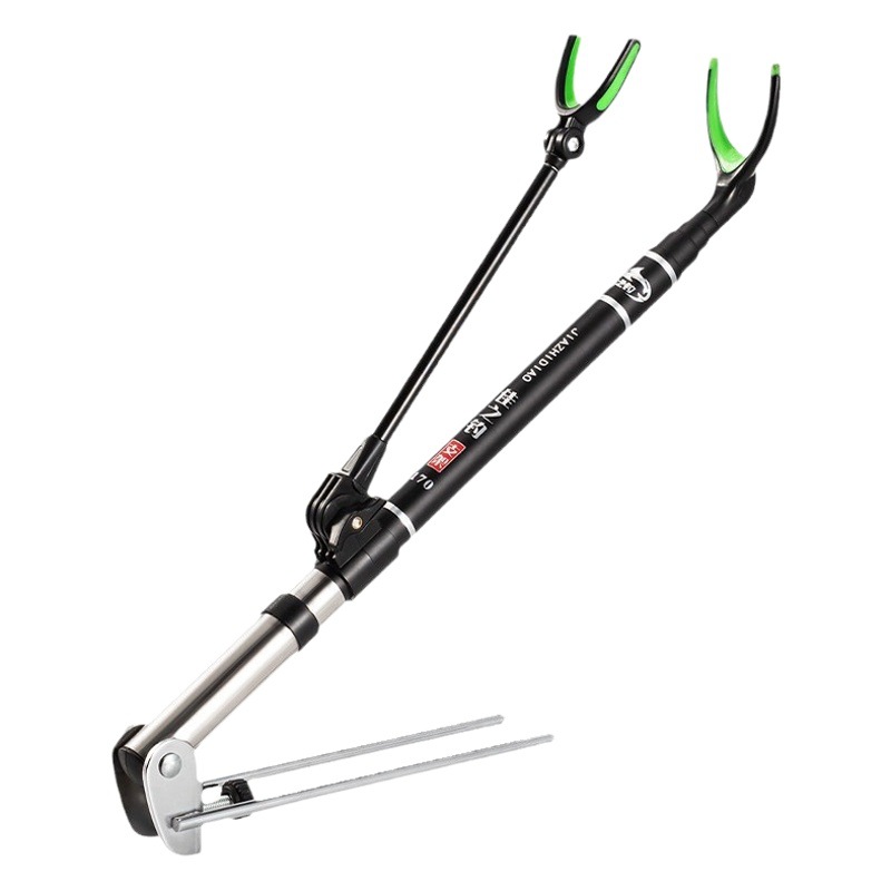 Jiazhi Fishing Outdoor Carbon Hardened Competitive Fishing Special Bracket Rod Ground Insert Multi-Functional Double Turret Fishing Rod Bracket