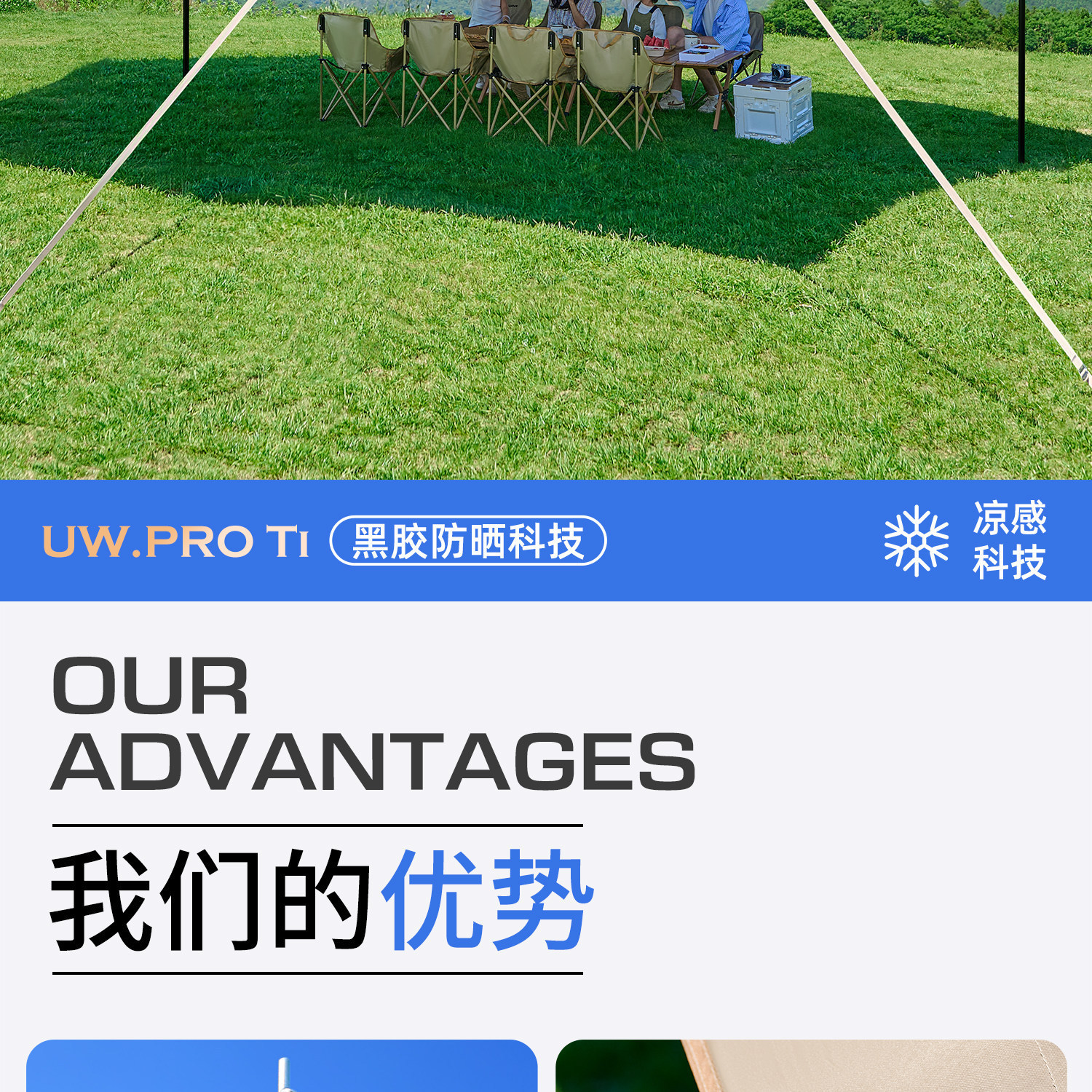 Outdoor Canopy Tent with Thickened Black Sunscreen, Portable Butterfly-Shaped Hexagonal Camping Gear