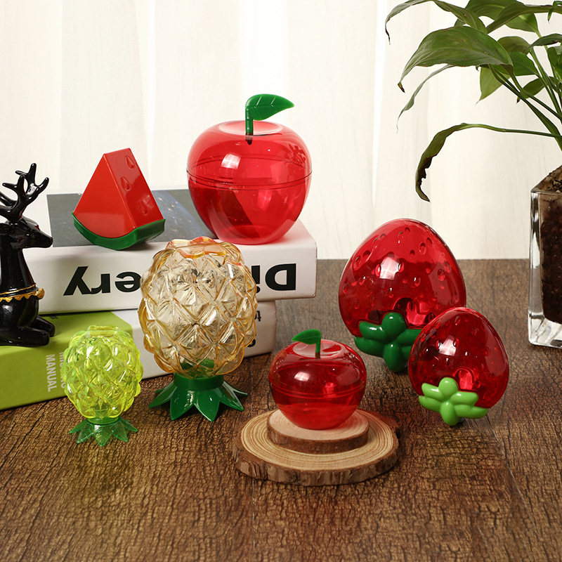 Fruit Ornaments Decorative Ball Apple Pineapple Plastic Crafts Shopping Mall Festival Decorative Box Gift Candy Box