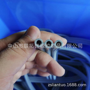 Gray Three-hole Silicone Air Pipe 5*8mm Silicone Connection Pipe Silicone Hose for Massage Equipment Can Be Cut into Oil Spray