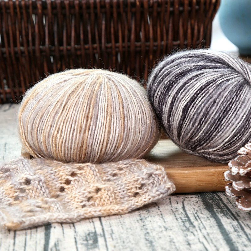 Камуфляжная хлопковая спрей шерстяная пряжа хлопковая нить Детская шерстяная ткань окрашенная Фантазийная ручная работа средней толщины камуфляжная хлопковая градиентная цветная нить