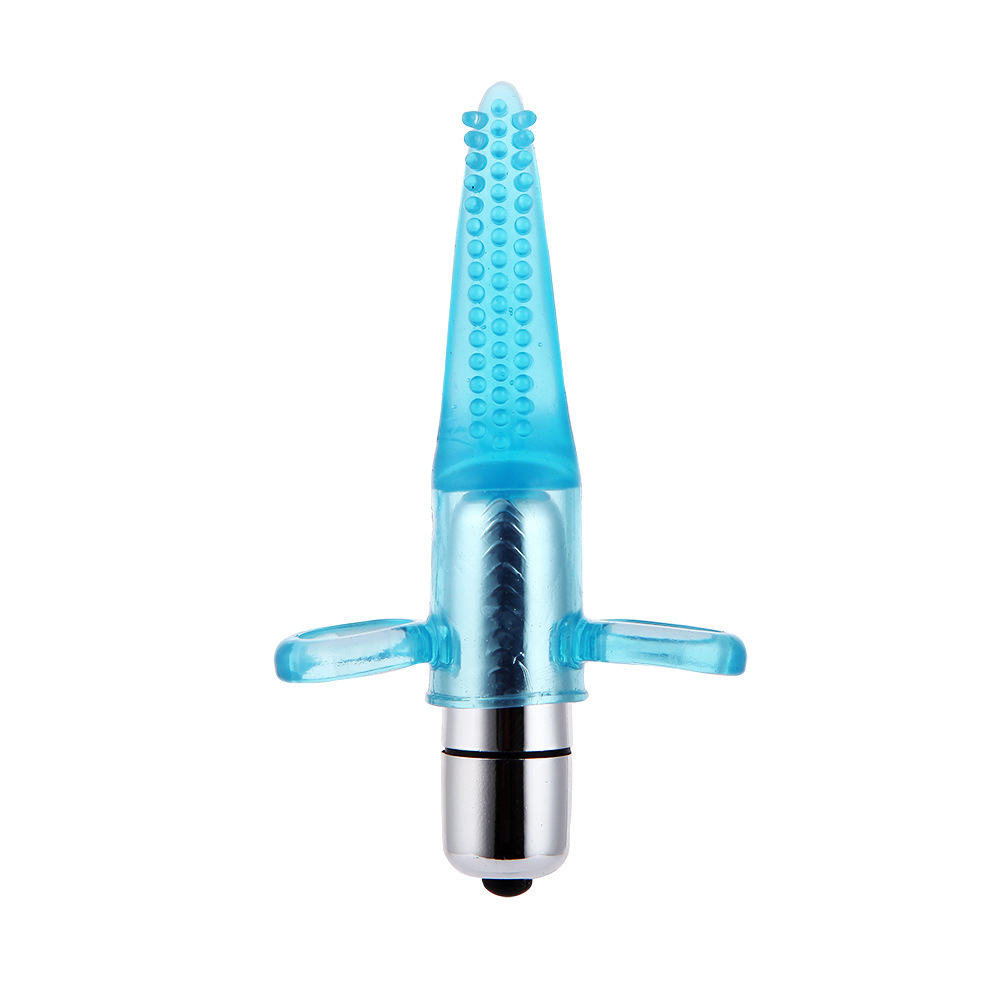 Finger G-Spot Vibrating Tongue Massager, Electric TPE Adult Toy, Pink Blue Purple — detail image 7