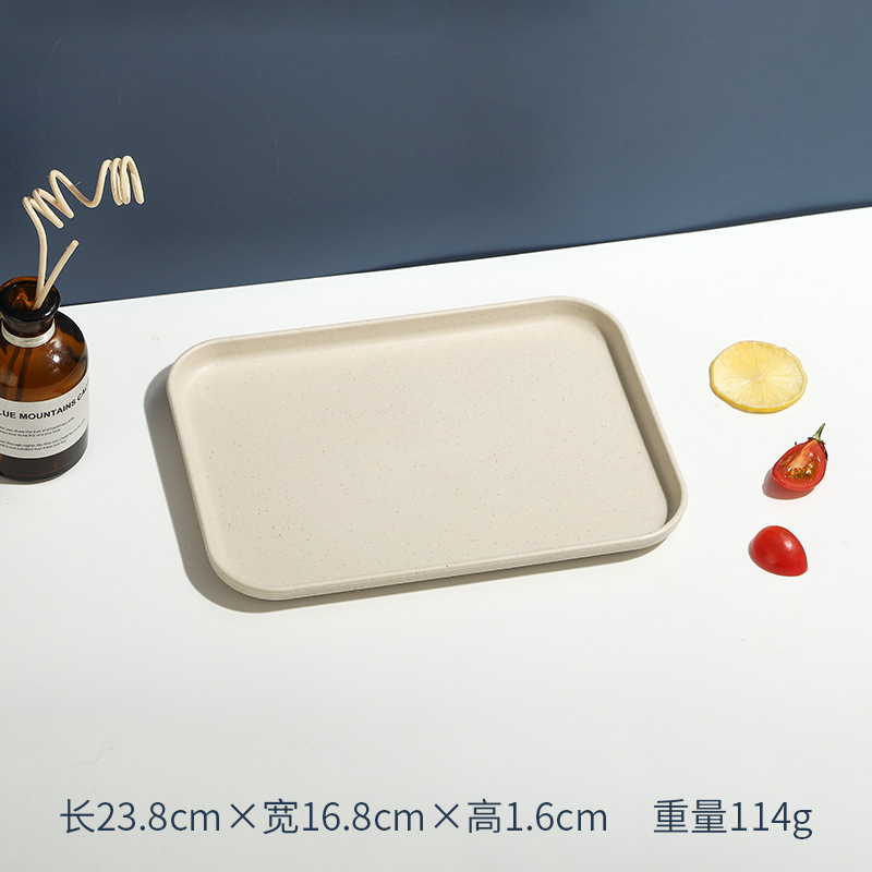 長方形のトレイ、水カップ、ティーカップ、フルーツプレート、大容量、食堂、ホテル、北欧風、インスタで話題の同型|undefined