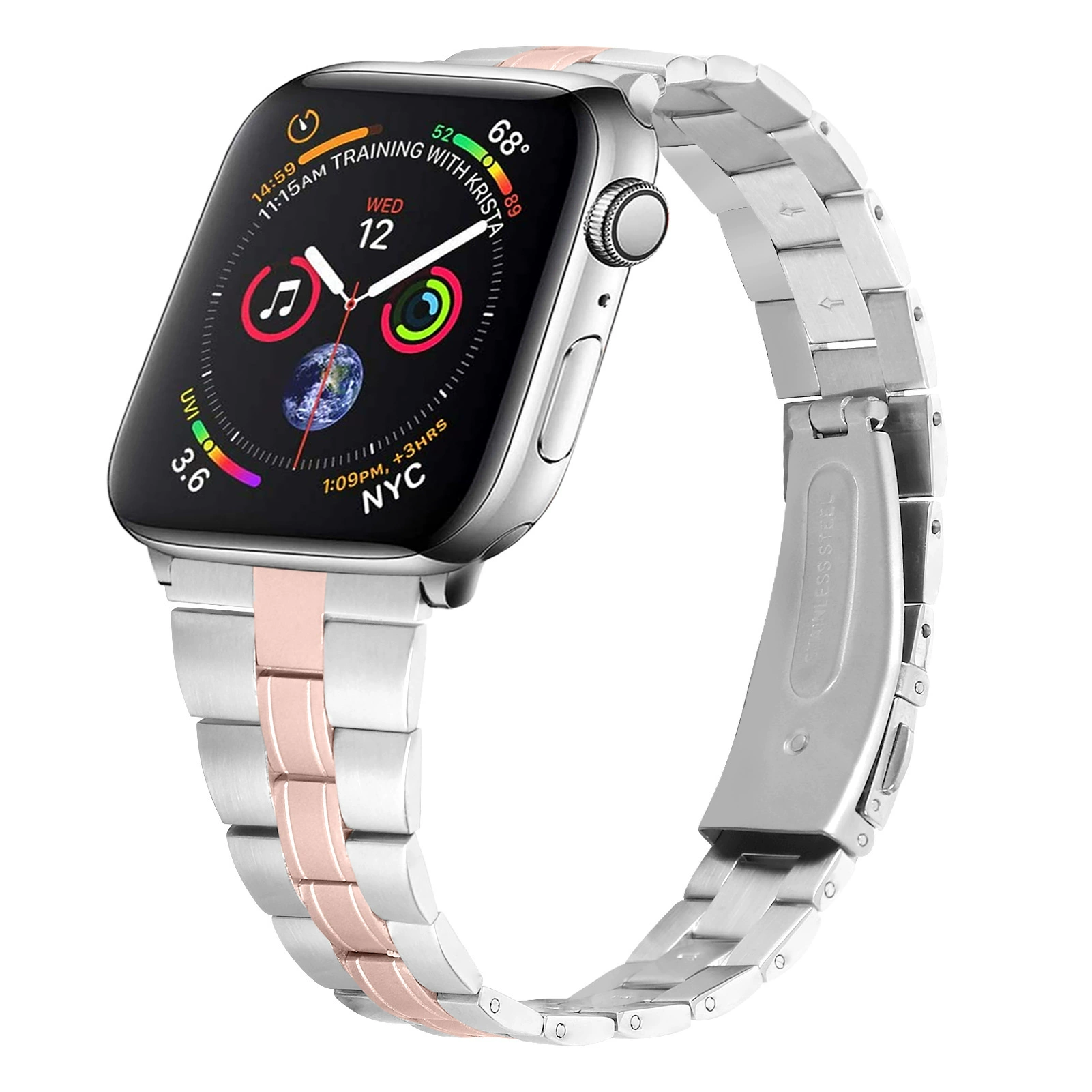 Очень тонкий металлический ремешок для часов Apple, нержавеющая сталь, 49 мм