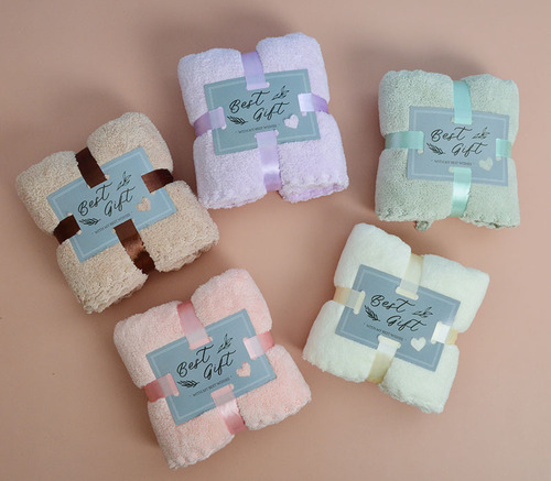 Coral Velvet Towel Towel Love Wedding Celebration Shop Wedding Candy Supplies Children Teachers Mid-Autumn Festival Gift Wholesale