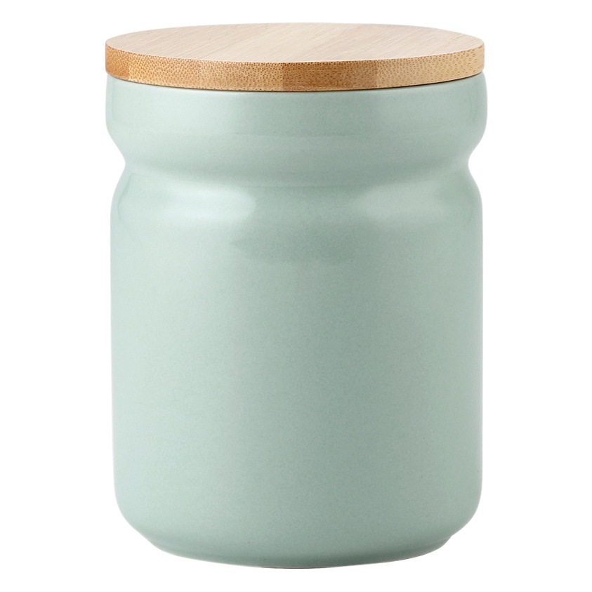 Nórdico cerámica sellada tarro de café tarro té tarro con tapa hogar caja de almacenamiento de alimentos suministros de cocina botella de almacenamiento
