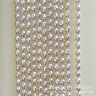Natural Freshwater Pearl Coreless Aurora Bead Necklace 6-8mm Rice Grain Full Semi-finished DIY Wholesale