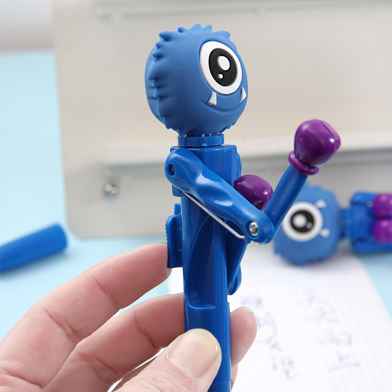 Bolígrafo de boxeo de modelado creativo transfronterizo, bolígrafo de descompresión complicado, estudiante de escuela primaria, juguete educativo, bolígrafo de agua, notas de estudiante, papelería